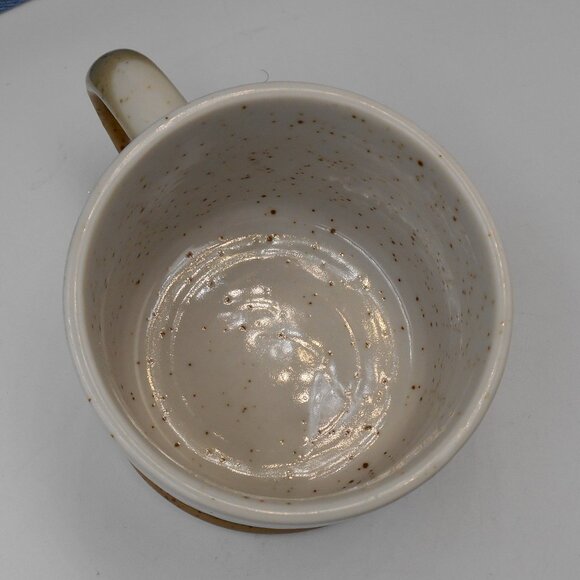 GLAZED SPECKLED THREE TONE CERAMIC MUG STUDIO POTTERY - Picture 5 of 8